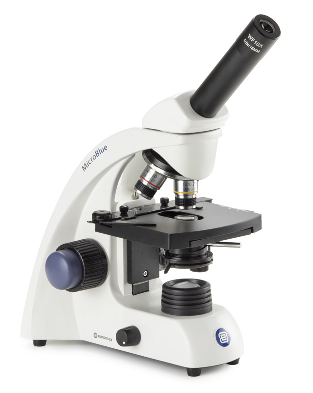 Microscope monoculaire MicroBlue, EUROMEX®, avec caméra numérique